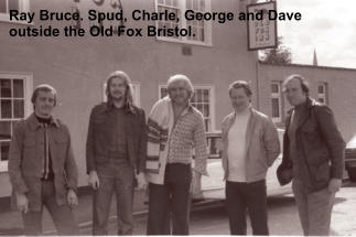 Ray Bruce. Spud, Charle, George and Dave  outside the Old Fox Bristol.