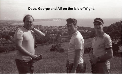Dave, George and Alf on the Isle of Wight.