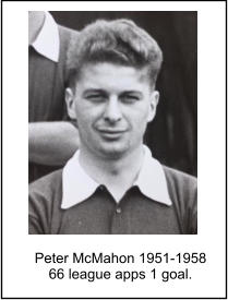 Peter McMahon 1951-1958 66 league apps 1 goal.