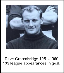 Dave Groombridge 1951-1960 133 league appearances in goal.