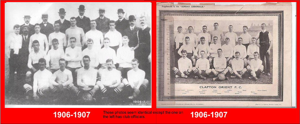 1906-1907 1906-1907 These photos seem identical except the one on the left has club offiicials.