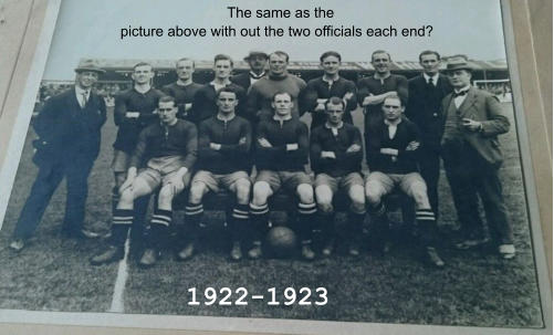 1922-1923  The same as the picture above with out the two officials each end?