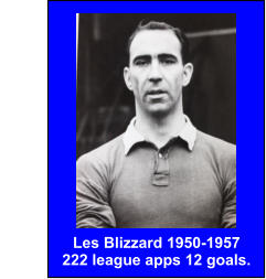 Les Blizzard 1950-1957 222 league apps 12 goals.