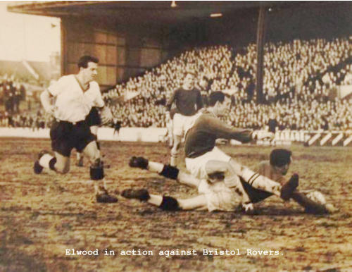 Elwood in action against Bristol Rovers.